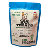 CBD Dog Treats Beef Flavor by Surgeons LLC with hemp extracts, 20mg per treat, calming effect for pets, online CBD product.