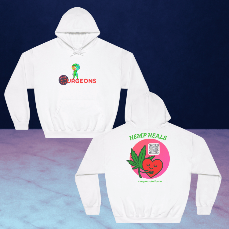Surgeons Healing Hooded Sweatshirt | Unisex Sweatshirt, Cannabis Apparel, Comfort Hoodie, Gift for Him/Her, Medical