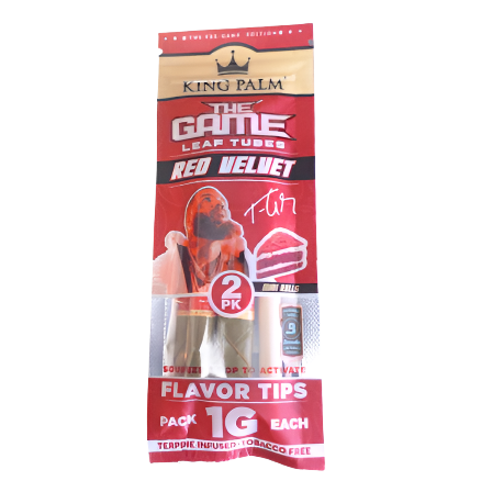 2 pack of King Palm Red Velvet Leaf Tubes via surgeonsolution.io