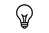 Basic black icon of a lightbulb with a white background