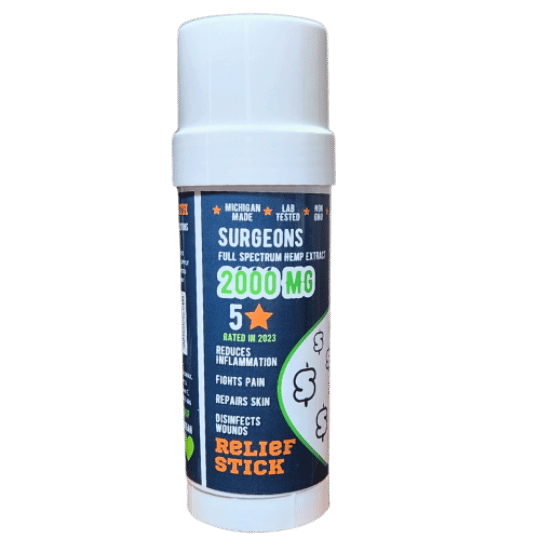 The Relief Stick 2000mg - Full Spectrum CBD & Hemp Extracted Oils - Athlete Strength Sport Stick